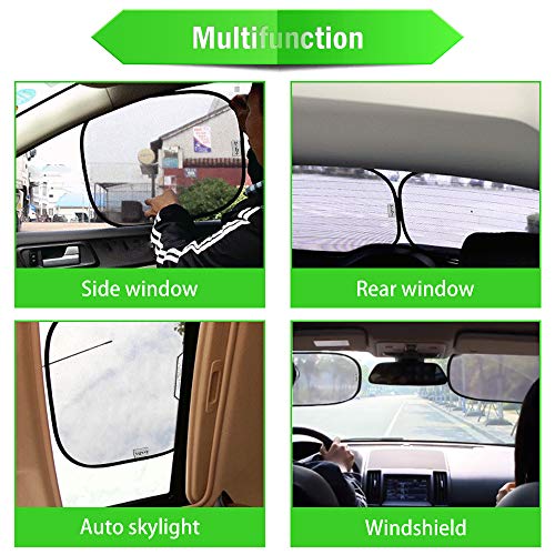 2win2buy Car Window Shade (4 Pack), Cling Sun Shade for Side Rear Window for Baby Kids,80 GSM with 15s Film for Full UV Rays Sun Glare Protection-2 Transparent & 2 Semi-Transparent Sunshades 21"x 14" - Thumbnail 3