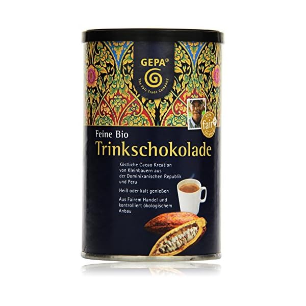 GEPA Feine Bio Trinkschokolade, 2er Pack (2 x 250 g Packung) - Bio