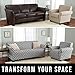 Home Fashion Designs Printed Twill Arm Chair Slipcover. One Piece Stretch Chair Cover. Strapless Arm Chair Cover for Living Room. Brenna Collection Slipcover. (Chair, Charcoal)