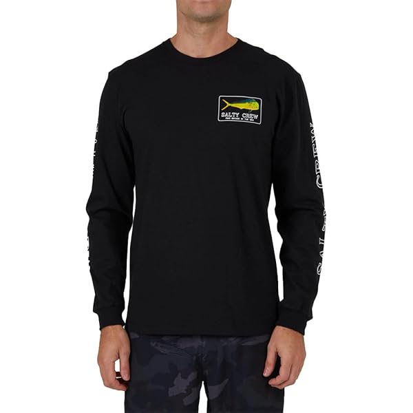 Salty Crew Ahi Mount Long Sleeve Tee Navy LG | Amazon.com
