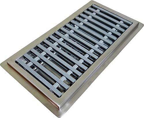 IMC Teddy FT-2430-PFG Floor Trough with Drain and Pultruded Fiberglass Grating, 24" W x 30" L x 4" D