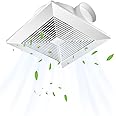 Amazon.com: RLOZUI 8 inch Bathroom Exhaust Fan, 25W 90 CFM Ventilation ...