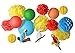 paper jazz 16 Pieces Parrot Tropical Birds Honeycomb Pom Poms Lanterns for Fiesta Wedding Summer Beach Seaside Hawaiian Luau Tiki Party Decorations