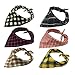 The Creativehome Dog Bandanas Pet Scarf Cute Plaid Triangle Scarf Puppy Cat Kitten Other Animals(6 pack)