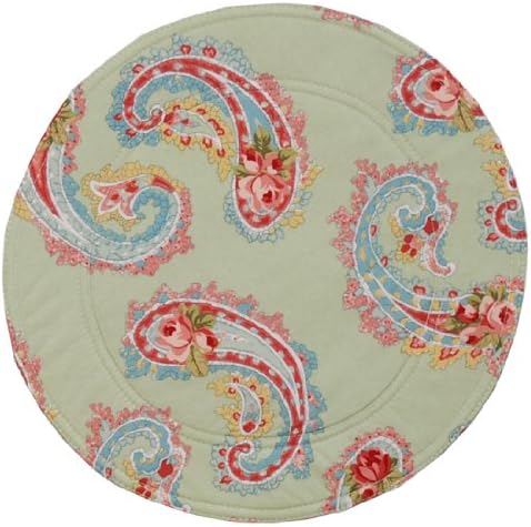 Mint Green Paisley Charger-Center Round Placemat