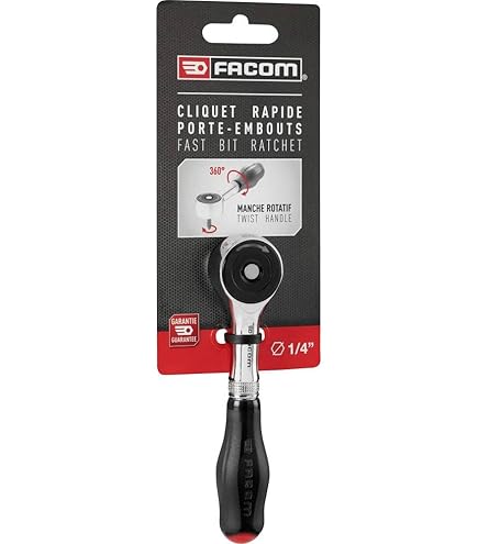 Facom R.360 Fast Action Ratchet with Twist Handle, 1/4