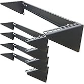 JINGCHENGMEI 5 Packs of 3U Vertical Wall Mount Patch Panel Bracket -Steel Networking Euipment Rack for 19" Network, Server and Data Equipment (5)