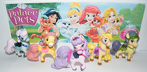Disney Princess Palace Pets Figure Set of 12 Mini Cake Toppers / Cupcake Party Favor Decorations with Special Princess Temporary Tattoos! - Thumbnail 2
