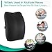 Mkicesky Lumbar Support Back Pillow for Office Chair / Car,  Memory Foam Back Support Cushion with Full Posture Corrector - Relief Lower Back Pain (Black)