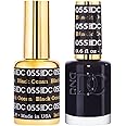 DND Gel Black Polish Set, UV/LED GelPolish and Air Dry Nail Lacquer, Matching Chip-Free Polish Duo, 0.5 Fl Oz Each