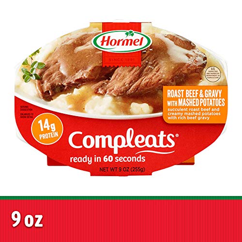 Hormel COMPLEATS Roast Beef and Mashed Potatoes with Gravy, 9 Ounce (Pack of 6)