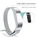 ANCOOL Compatible Fibit Flex Bands Stainless Steel Magnetic Closure Milanese Sports Wristband Compatible Fitbit Flex Tracker(NOT Compatible FELX 2) - Small Silver