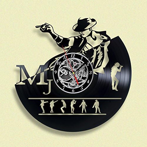 Michael Jackson King of Pop Vinyl record Wall Clock, Unique Décor for Kids or Nursery Room