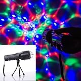 Weanas Portable Hand-Held LED Three Color Stage Lighting Lights Disco Ball Lamp Party Show DMX Lighting with Bright Flashlight for Outdoor Camping, Party, Birthday, Christmas, Other Celebration