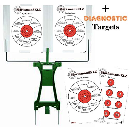 Caldwell Ultimate Targets Stand And Backer + Diagnostic Targets by MarksmanSKLZ Bundle (Right Handed) | Shooting Target Stands For Shooting Range | Gun And Rifle Target Holder