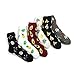 Women Fruits pattern cotton socks (Crew 6 pairs) CN