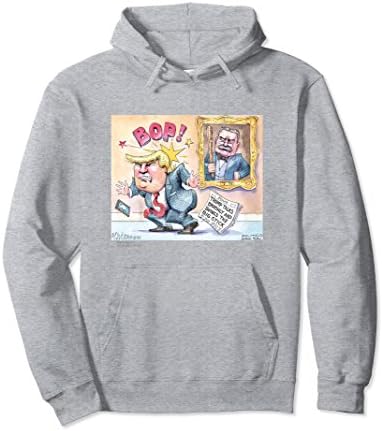 Unisex Matt Wuerker- Bully Pulpit or Bully in the Pulpit Hoodie Medium Heather Grey