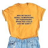 LOOKFACE Cute Tee Women Graphic Funny Crewneck T-Shirts Yellow XX-Large