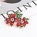 Boderier Christmas Xmas Crystal Flower Brooch Pin for Men Women Clothing Decoration Brooches Gift (Flower)