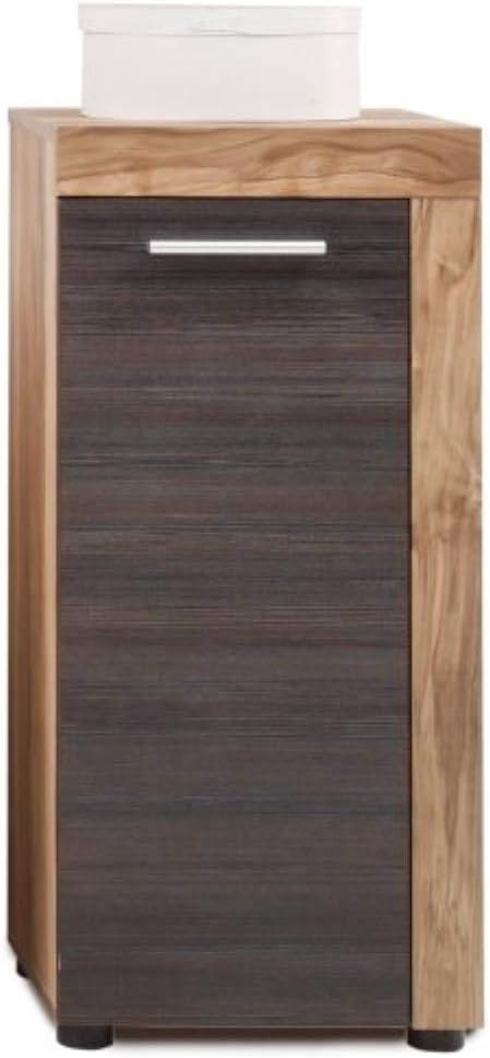 Trendteam Smart Living Badezimmer Schrank Kommode Cancun Boom 36 X 79 X 23 Cm In Nussbaum Satin Nb Mit Viel Stauraum Amazon De Kuche Haushalt