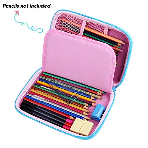 Pencil Case Pen Pouch Box for Girls Cute Unicorn Pencil Case Kawaii School Supplies Crayon Box EVA Plastic Pencil Organizer Stationery Holder for Kids