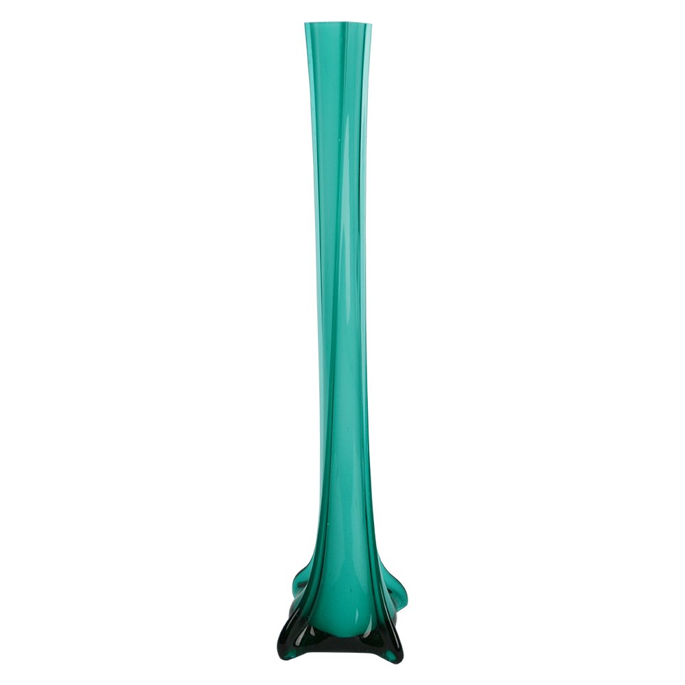 Glass Beach Tropical Vases 40cm Tall Lily Vase Teal Blue Glass
