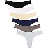 Wealurre Women's Microfiber Low Rise No Show Thong Pantie