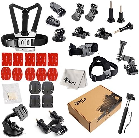 SNT Sport Action Camera Accessories for Go Pro HERO 5 4 3+ 3 2 1,SJCAM4000 SJ5000 SJ6000 AKASO DBPOWER Lightdow Extendable Handle Monopod Car Suction Cup Mount Holder Bike Handlebar Holder Mount