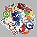 Laptop Stickers for Developer Programming Stickers of Front-end dev,Back-end Languages Stickers for Software Developers, Engineers, Hackers, Programmers, Geeks, and Coders (50PCS)