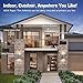 1byone 4K Double Panel HDTV Antenna, 1byone Indoor/Outdoor Amplified Digital TV Antenna Waterproof Support UHF VHF 4K Ultra HD Freeview Channels with 26ft Coaxial Cable