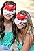 DIY Mask - 12-Pack White Half Face Mask for Halloween Costume Party, Cat Design