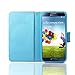 Galaxy S4 Case,By Caseland Galaxy S4 Wallet Case Magnet Button PU Leather Flip Protective Case Fresh Love Pattern Case For Samsung Galaxy S4 I9500 [Blue Elephant]