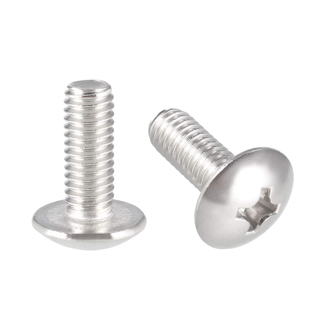 sourcing map Machine Screws, M6x16mm Phillips Screw, 304 Stainless Steel, Fasteners Bolts 20Pcs