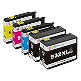 GPC Image 5 Pack Compatible Ink Cartridge Replacement for HP 932XL 933XL 932 XL 933 XL (2 Black, 1 Cyan, 1 Magenta, 1 Yellow) For HP Officejet Pro 7612 6600 6100 7110 6700 7610 7510 Printer