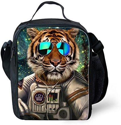 Insulated Lunch Box For Kids Animal Print School Cooler Lunch Bag-C0611G-TIGER