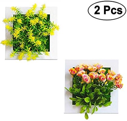 Neilden 2pcs Home Decor Artificial Plants Wall Hanging 3d Creative