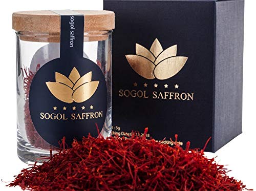 Sogol Saffron,Saffron threads ,organic highest quality Persian saffron spice with Aroma and All Red filaments (Packaging 5 gram 0.18oz)