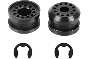 DUSCOKE 2PCS Transfer Case Shifter Linkage Control Lever Bushing Grommet with E-clips, Transmission Shift Control Rod Bushing Kit for Dodge Ram 1500 2500 3500, Replace 68078974AA, 68078975AA (2PCS)