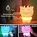 YoCoo, 3 Modes USB Rechargeable Children Night Light with Single Color, 9-Color Breathing and 9-Color flickering Modes, Tap Control Timer Lamp with IR Remote Controller for Kids Bedroom Gift