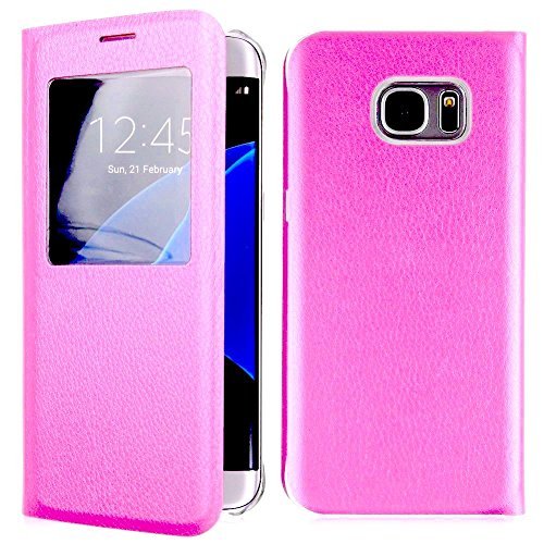 Baba Essentials 4u? S7 Smart Window Case Cover Flip Folio Window Case for Samsung Galaxy (Galaxy S7) by Baba Essentials 4U?