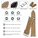 7 Colors for Apple Watch Band, Fullmosa Calf Leather Strap Replacement Band/Strap with Stainless Steel Clasp for Apple iWatch Series 1 2 3 Sport and Edition Versions 2015 2016 2017, 42mm Light Brown
