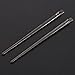 dophee 2Pcs Sewing Leather Needle Manual Lacing Threading Two Prong Steel Needle LeatherCraft Tool Handmade Leather Tools DIY Skin Tool