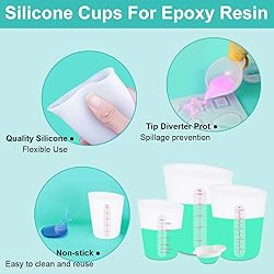 6 pcs Silicone Cup Set, 500ml, 250ml and 125ml for