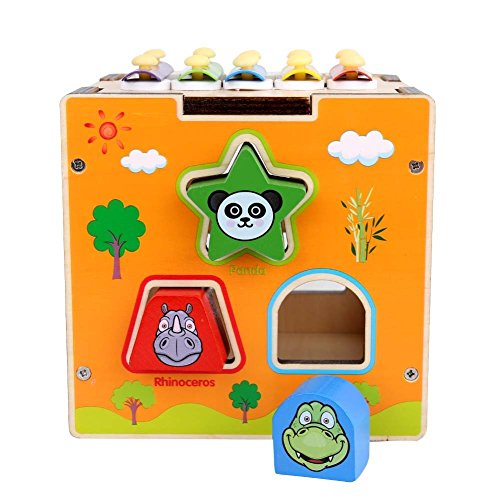 image for GEDIAO Wooden Learning Hammering & Pounding Toy with Silde Out Xylopho