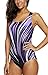 Women swimming dress one piece swimsuits plus size swimwear for women size L, Royal Purple