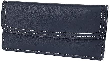 Simple Credit Card Wallet with Button Snap Closure (Black)