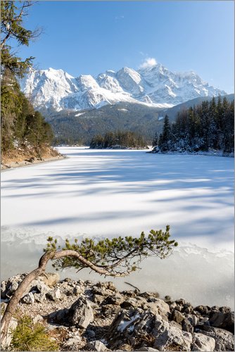 Acryl Glasbild Posterlounge Acrylglasbild 80 x 120 cm: Eibsee Zugspitze