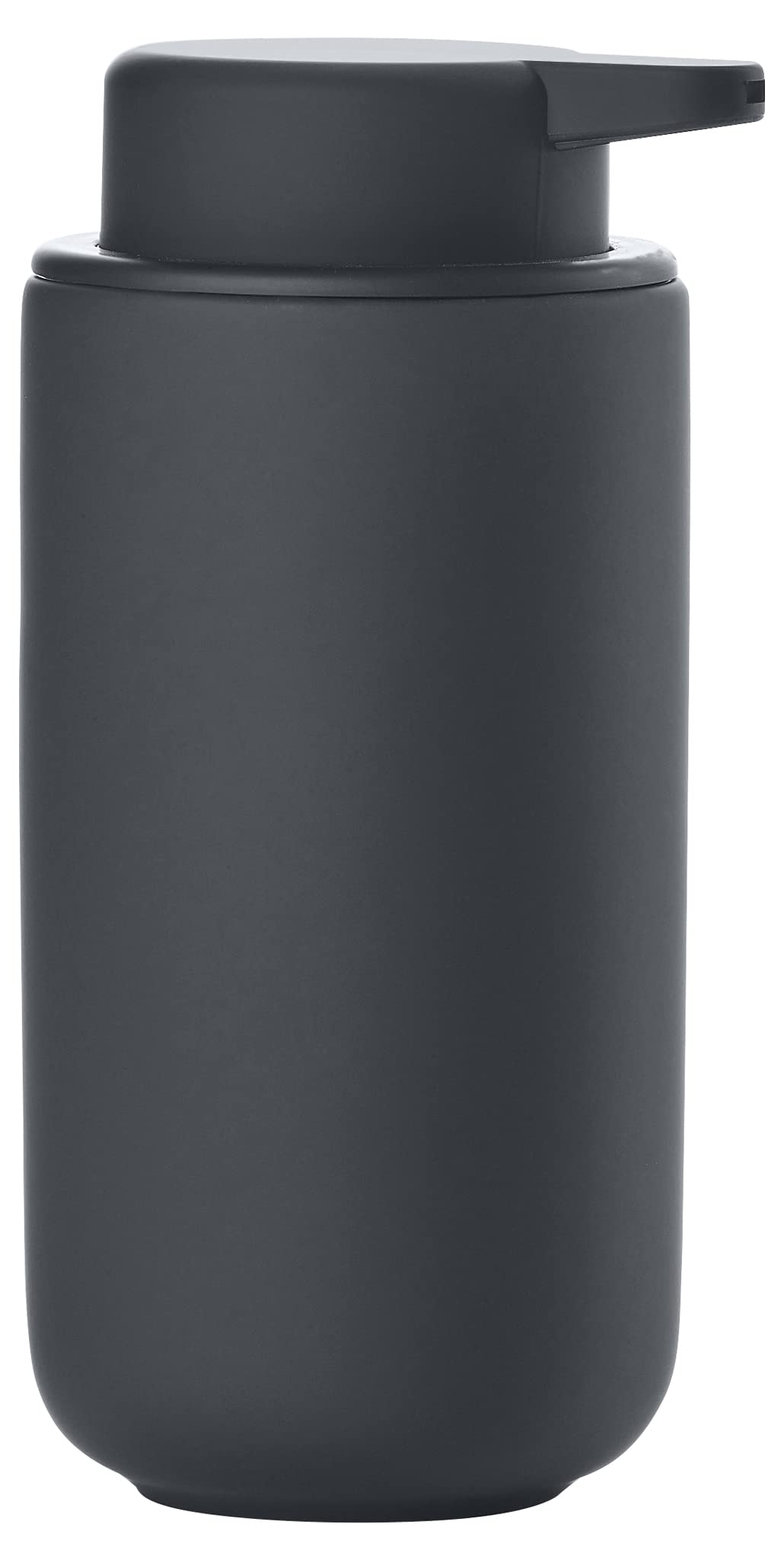 Zone Denmark Ume Stoneware Soap Dispenser/Pump with Soft Touch Coating Extra Large Capacity (450 ml), Black