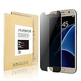 Samsung Galaxy S7 Privacy Screen Protector, iTURBOS(TM) 0.3mm 2.5D Rounded Privacy Tempered Glass,Anti-Spy Fingerprint Explosion Proof Protector Glass
