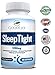 SleepTight All Natural Sleep Aid Pills Made with Valerian, Chamomile, Passionflower, Lemon Balm, Melatonin & More! - Sleep Well, Wake Refreshed - Non Habit Forming Sleep Supplement - 60 Veggie Caps